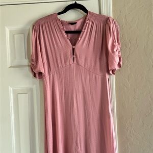 Topshop Pink textured dress